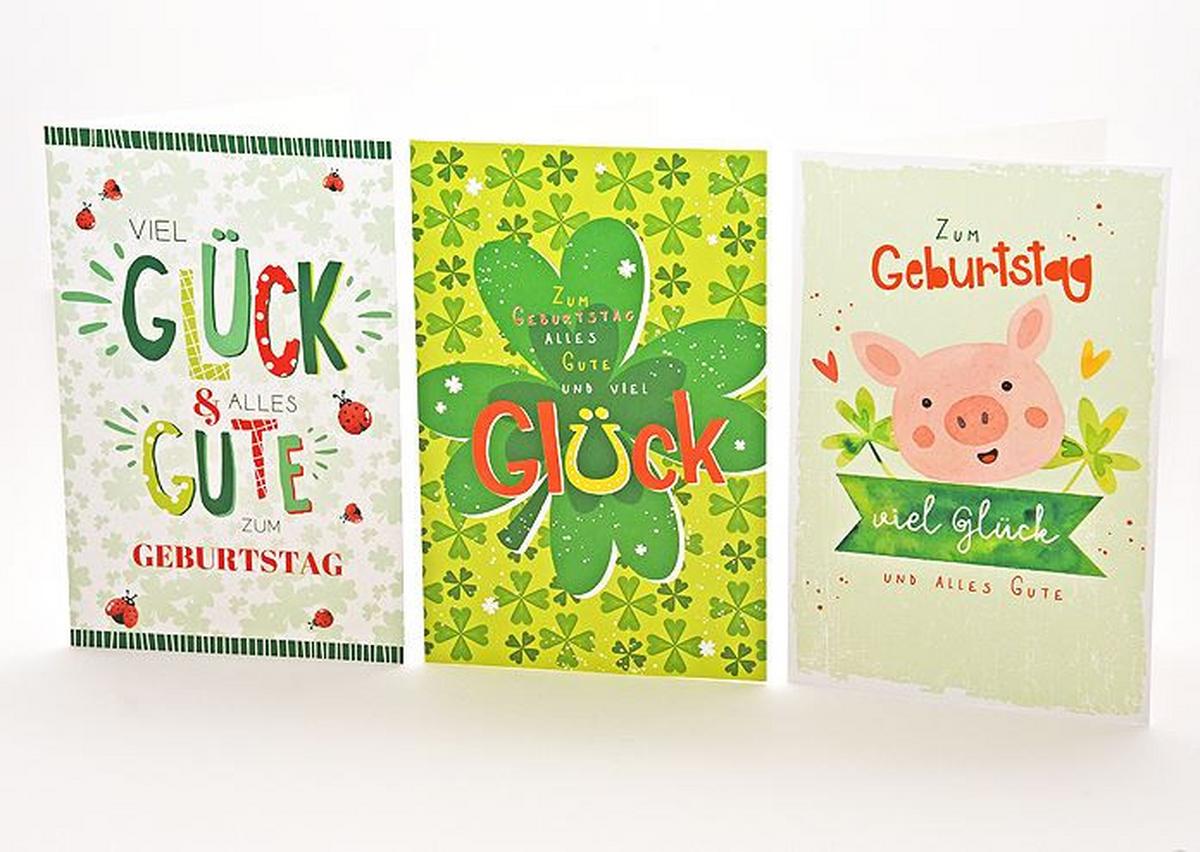 Geburtstagskarte Versch. Motive 11,5x17 Cm Mit Kuvert - Multicolor, Basics, Papier (11,5/17/0,5cm)