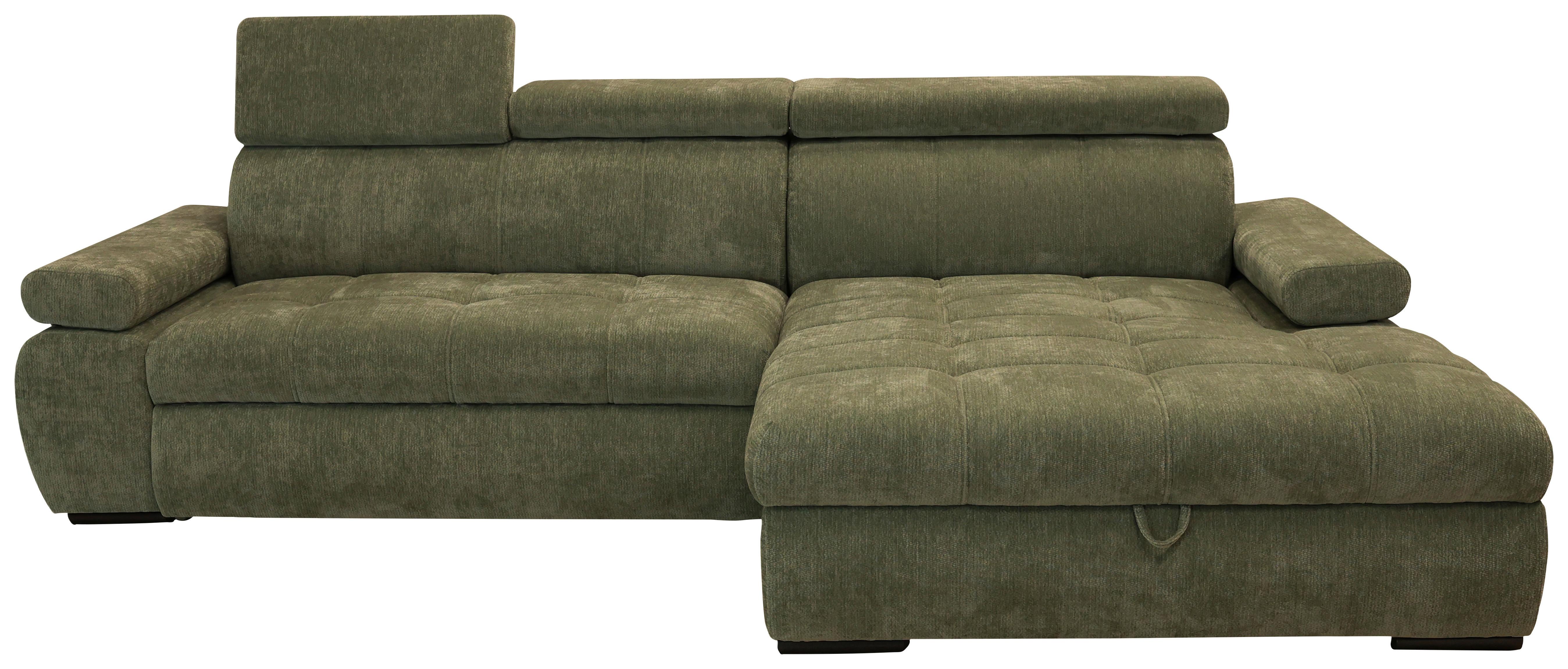 Rohová sedačka VEGAS, pravá, lesní zelená žinylka - černá/lesní zelená, Design, dřevo/textil (294/173cm)
