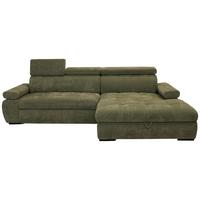 Rohová sedačka VEGAS, pravá, lesní zelená žinylka - černá/lesní zelená, Design, dřevo/textil (294/173cm)