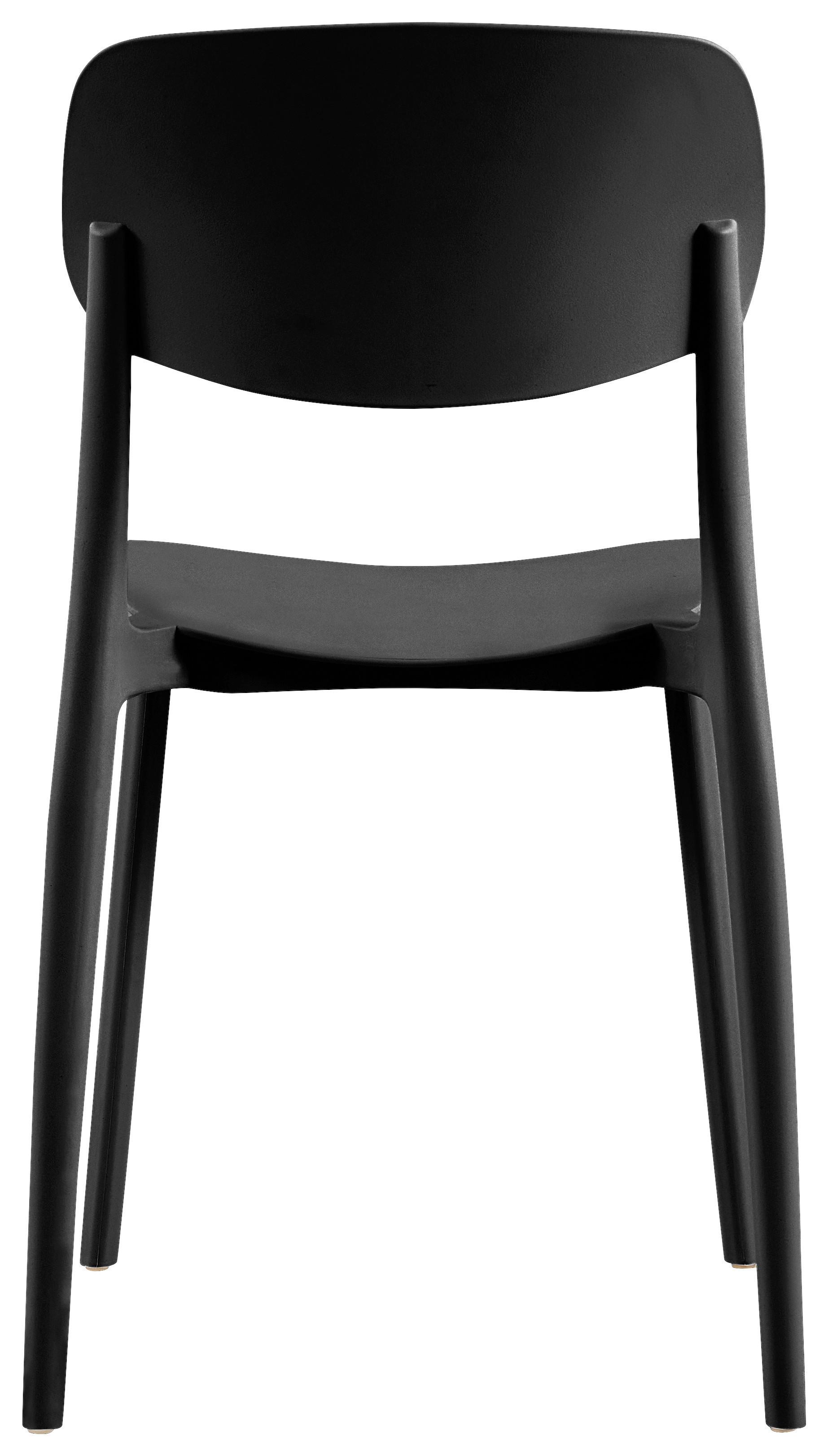 Stohovatelní židle JIŘÍ *CENOVÝ TRHÁK* černá - černá, Moderní, plast (44/78/49cm) - Based