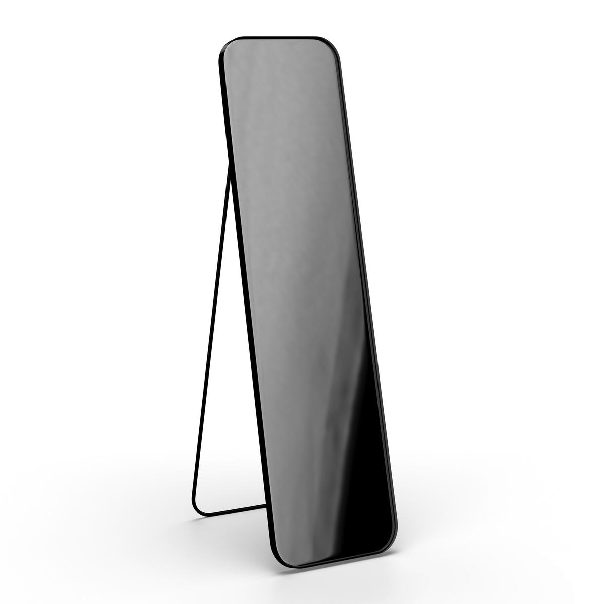 Zrkadlo LIV čierny rám - čierna, Modern, kov/sklo (41/154/68,5cm) - Bessagi Home