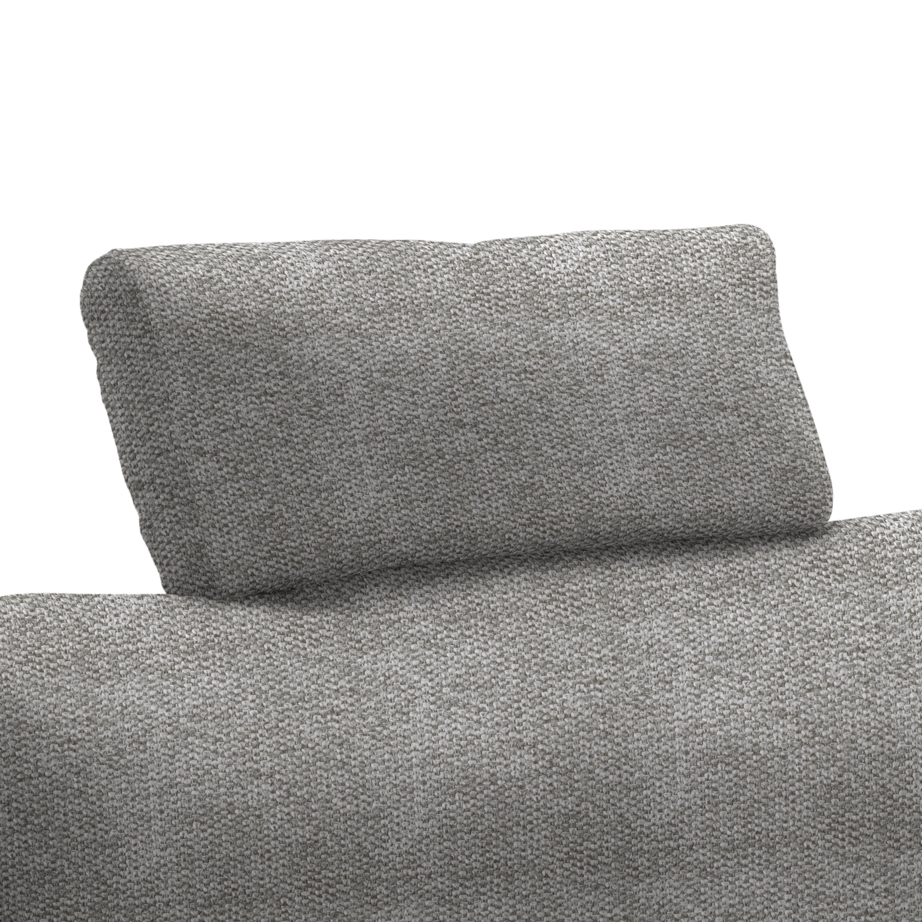 Opěrka hlavy LILLE, světle šedý velur - světle šedá, Moderní, textil (58/23/10cm) - Mömax