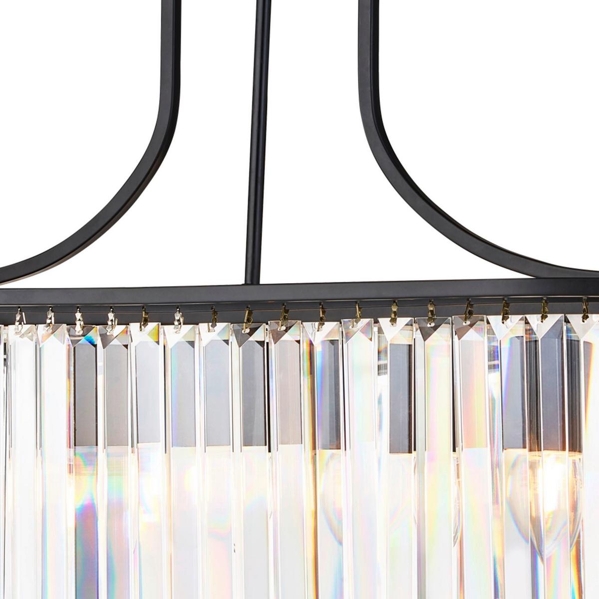 Kristall-Hängeleuchte Victoria 8095-5bk - Schwarz, Design, Glas/Metall (78/150/30cm)