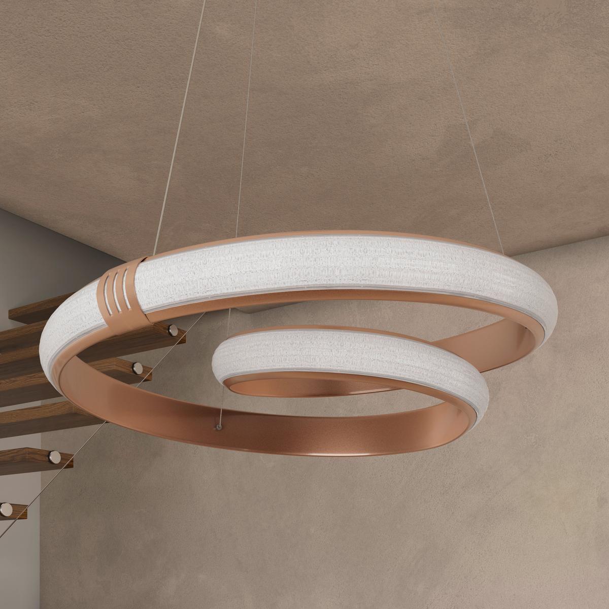 Led Függőlámpa Ceylan - cappuccino, Basics, műanyag/fém (50/120cm) - Luca Bessoni
