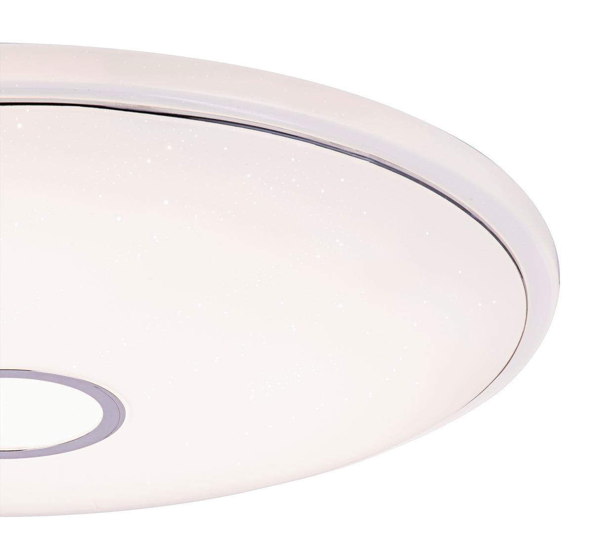 LED-Deckenleuchte Opal Weiß D: 68 cm - Opal/Weiß, Basics, Kunststoff/Metall (68/10cm) - Globo
