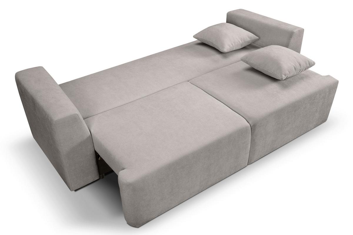 Schlafsofa Point Hellgrau B: 250cm - Hellgrau/Schwarz, Basics, Holz/Textil (250/95/99cm) - MID.YOU