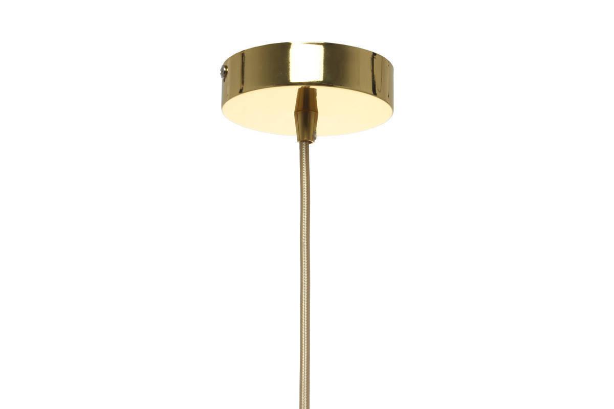 Hängeleuchte Heike H: 36 cm 1-Flammig - Klar/Goldfarben, Trend, Glas (30/36/30cm) - Kayoom