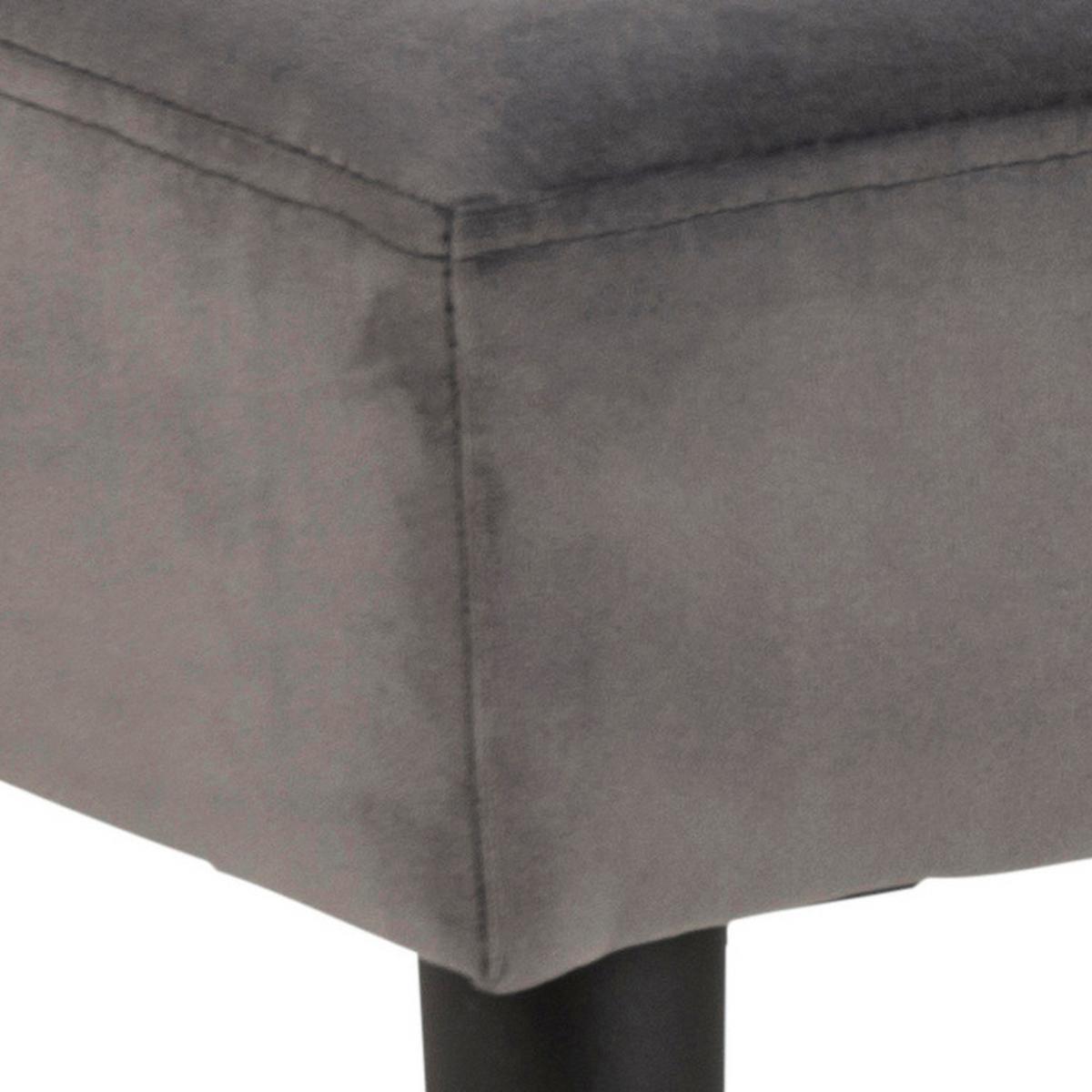 Zsámoly Glory 95/45cm - fekete/sötétszürke, Trend, textil/fém (95/45/38cm) - Livetastic