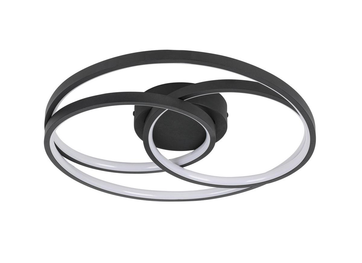 STROPNÍ SVÍTIDLO RIMO - černá, Moderní, kov/plast (40/7,5cm) - Mömax