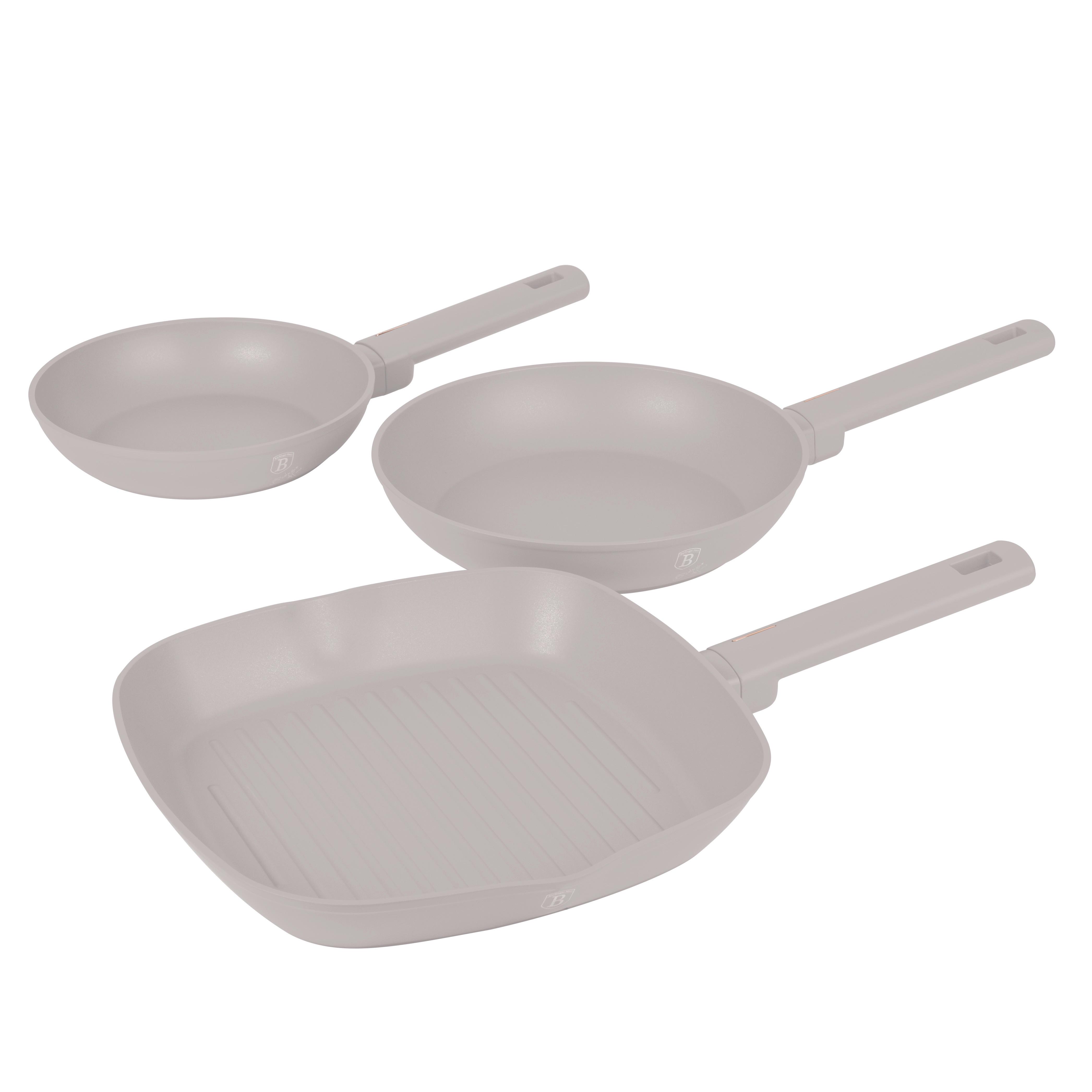Pfannenset 3-Tlg, Taupe - Basics, Metall
