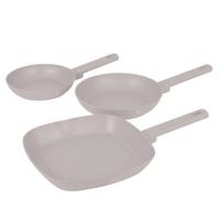 Pfannenset 3-Tlg, Taupe - Basics, Metall