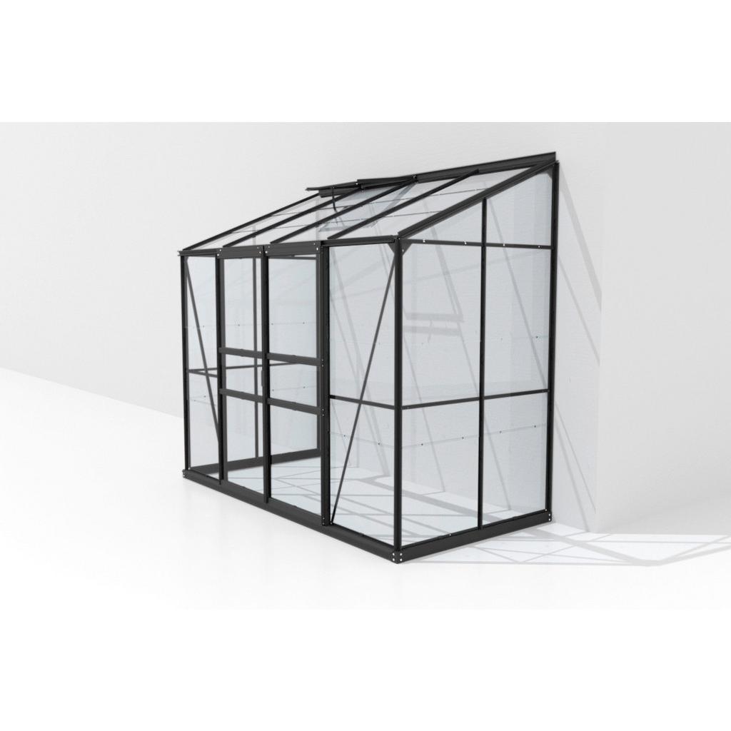 ANLEHN-GEWÄCHSHAUSBAUSATZ IDA 3300 ESG3MM, SCHWARZ