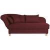 Recamiere Selma Rot Links Mit Bettkasten+schlaffunktion - Rot/Buchefarben, Design, Textil (190/82/88cm) - Max Winzer