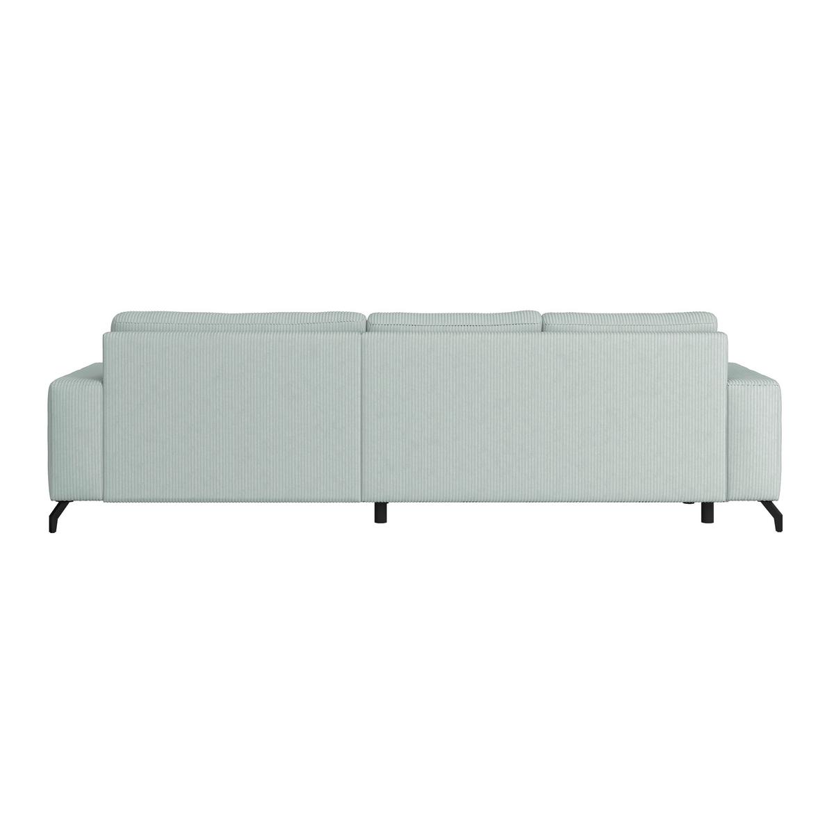 Ecksofa mit Bettkasten Cloud Salbeigrün Cord 290x178 cm - Salbeigrün, Trend, Textil (290/178cm)