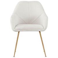 Szék Sara - krémszínű/aranyszínű, Modern, textil/fém (57/81,5/61cm) - MID.YOU