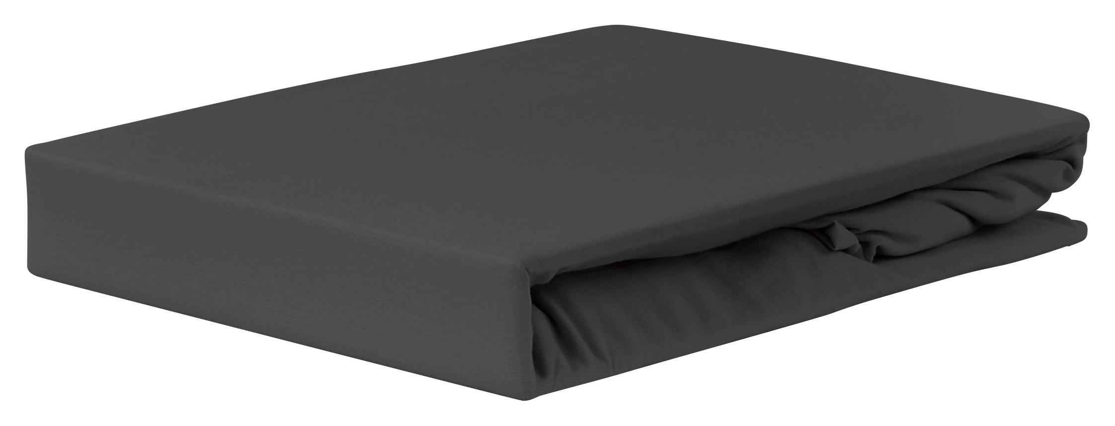 Spannleintuch Jardena 100x200 Cm Baumwolle Anthrazit - Anthrazit, KONVENTIONELL, Textil (90-100/200cm) - James Wood