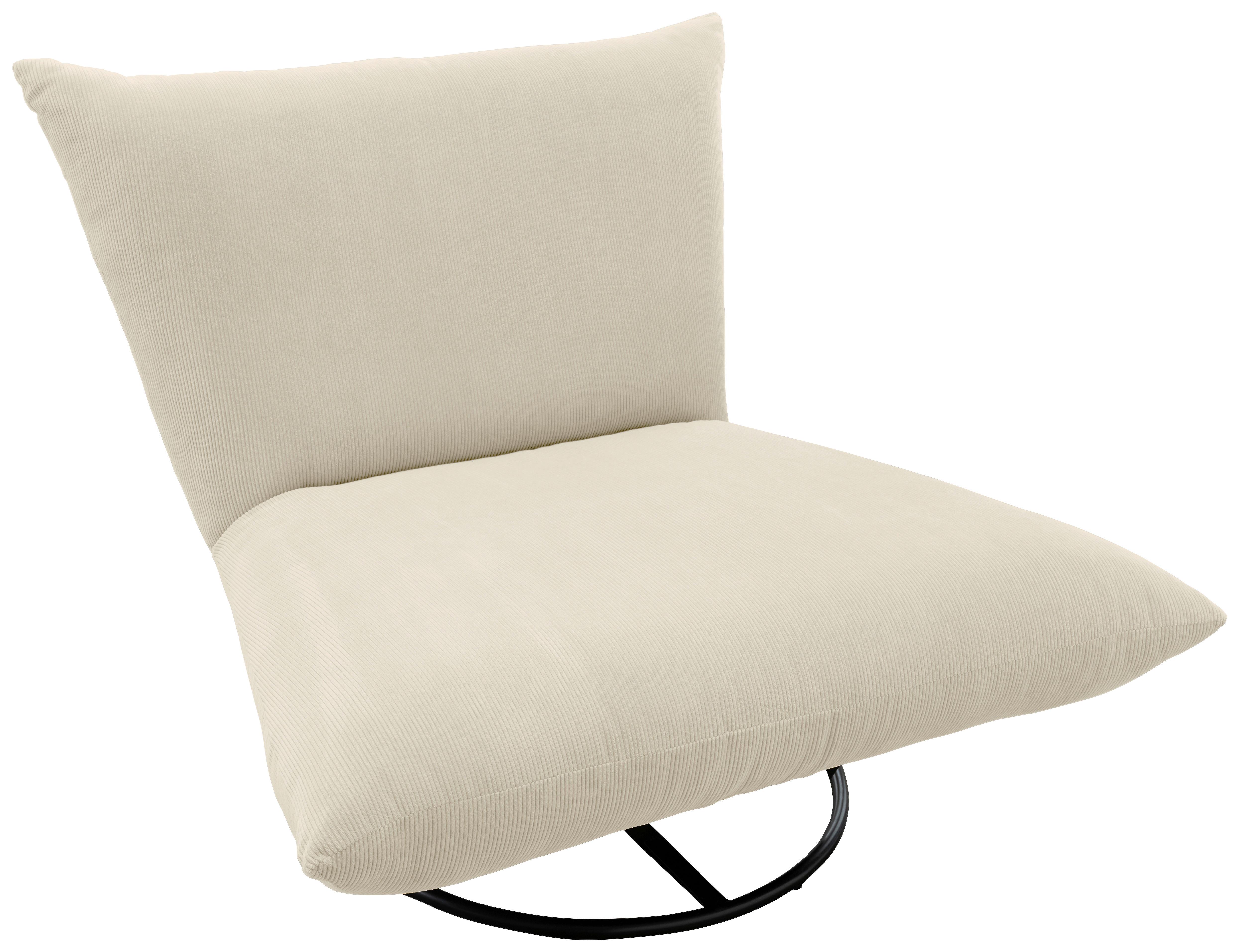 Relaxsessel Cremona Beige B: 100 Cm - Beige/Schwarz, Design, Textil (100/78/96cm) - Livetastic