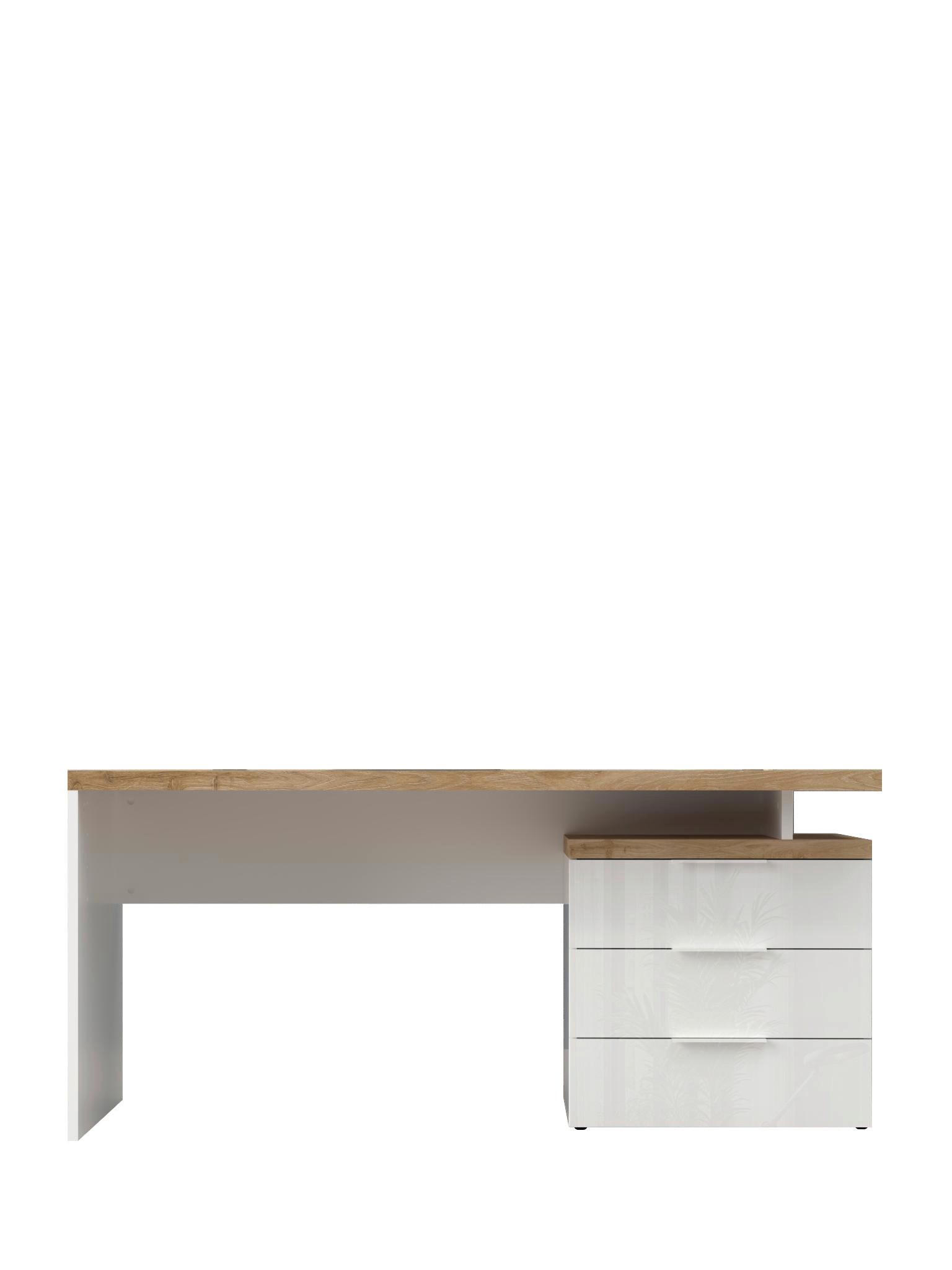 PSACÍ STŮL EASY OFFICE - bílá/barvy dubu, Moderní, kov/kompozitní dřevo (160/75/68cm) - Based