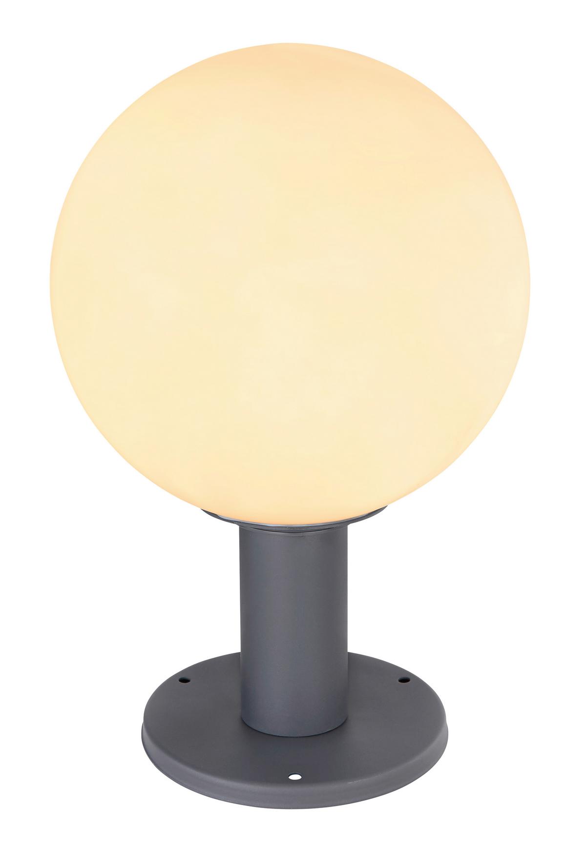 Außenleuchte 15 W Glas/Aluminium - Anthrazit/Opal, Basics, Glas/Metall (25/38cm) - Globo