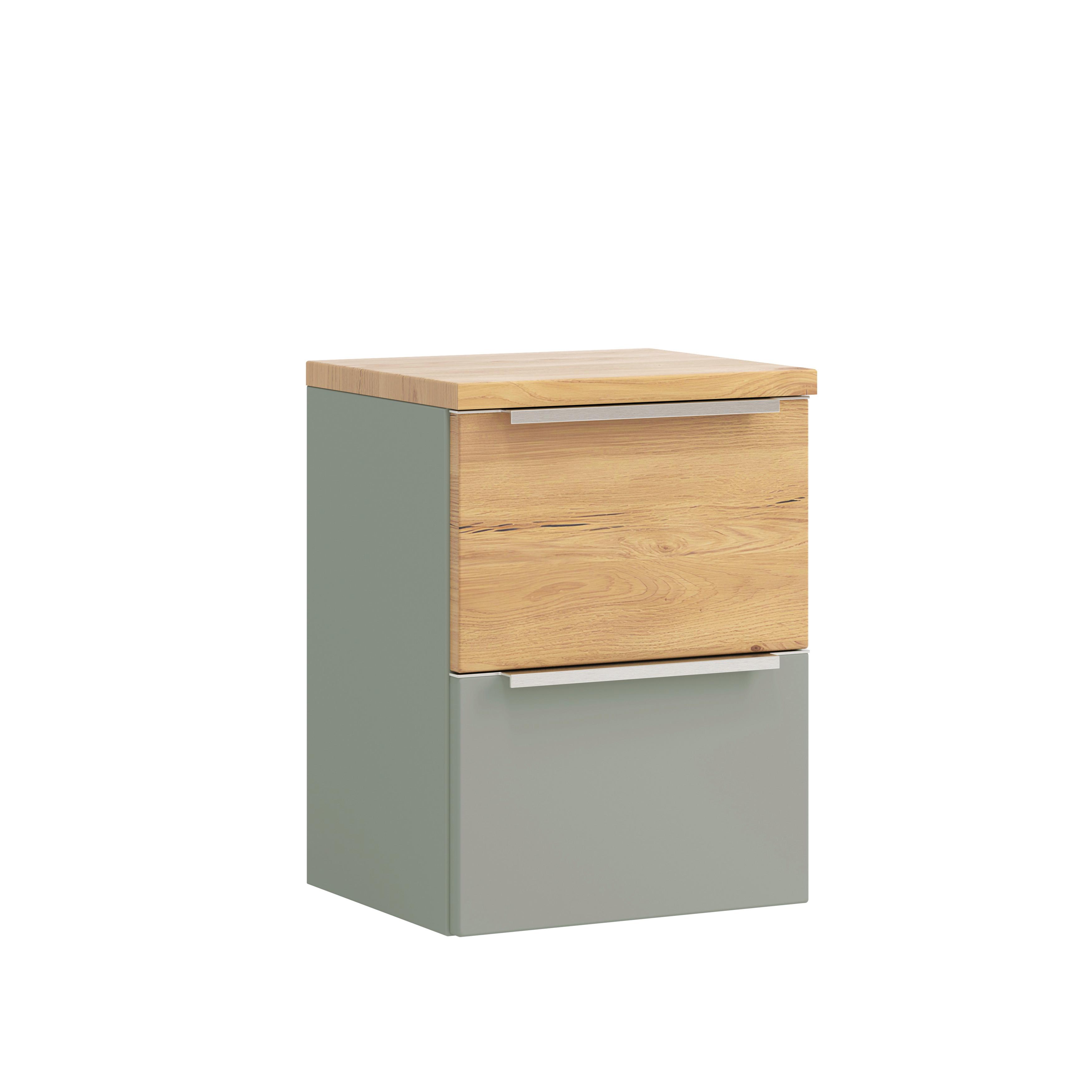 Unterschrank Verona Schilfgrün/Wildeiche B: 40cm - Schilfgrün/Wildeiche, Trend, Holzwerkstoff (40/54/35cm) - Held