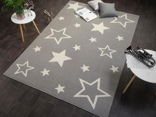 Kinderteppich Kiddy Star - Grau, Design, Textil (120/170cm) - Ben'n'jen