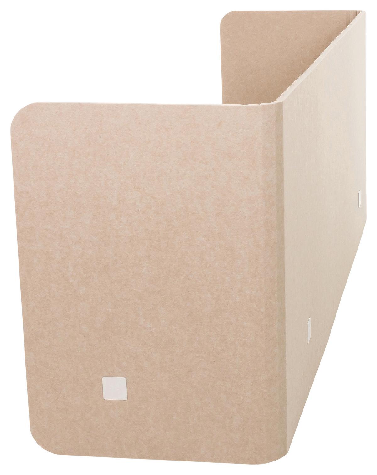 Trennwand Flexmiut U - Beige, Basics, Kunststoff/Textil (160/40/2cm) - MID.YOU