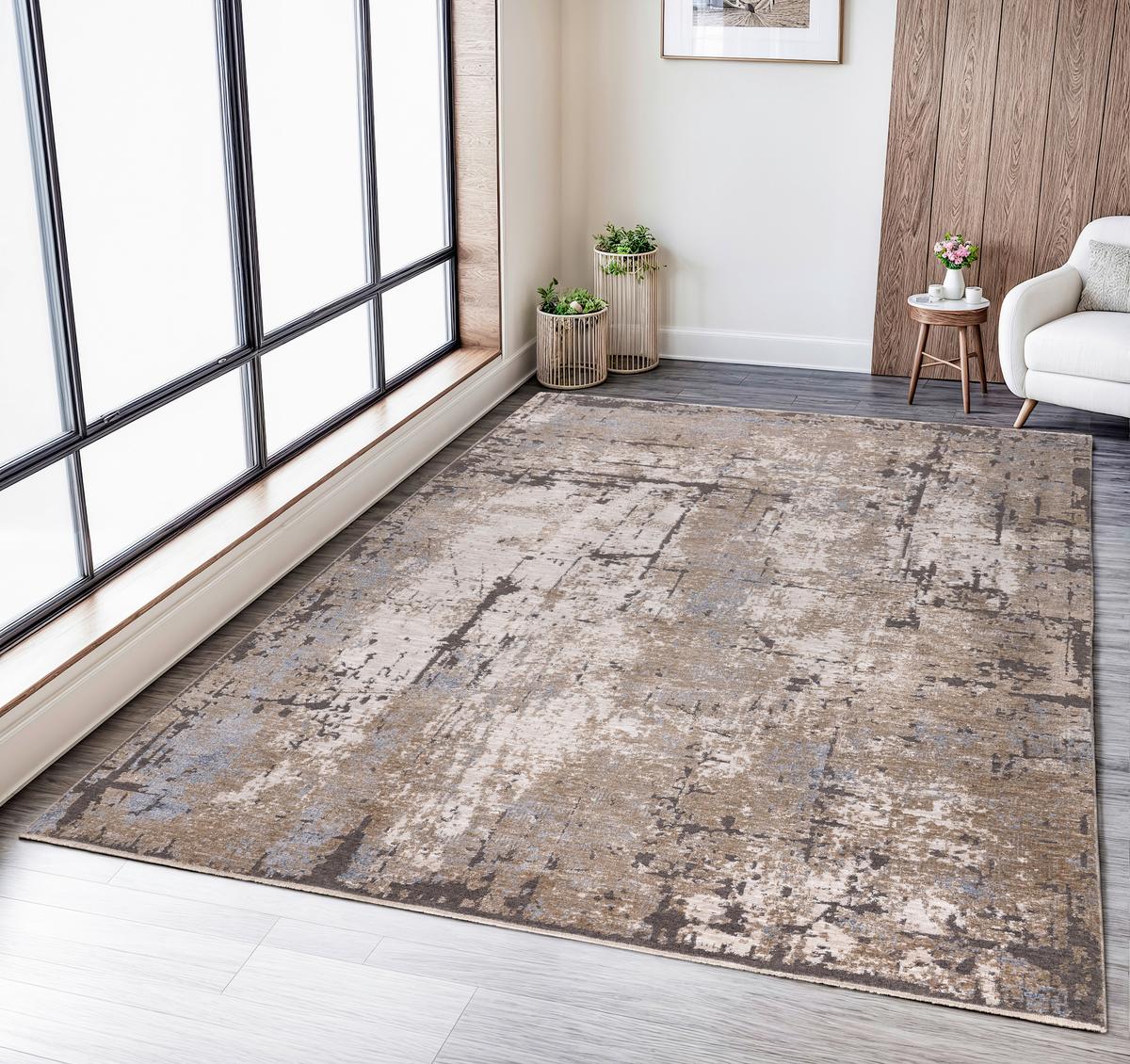 WEBTEPPICH 100% Polyester - Beigebraun/Creme, ROMANTIK / LANDHAUS, Textil (80/150cm) - James Wood