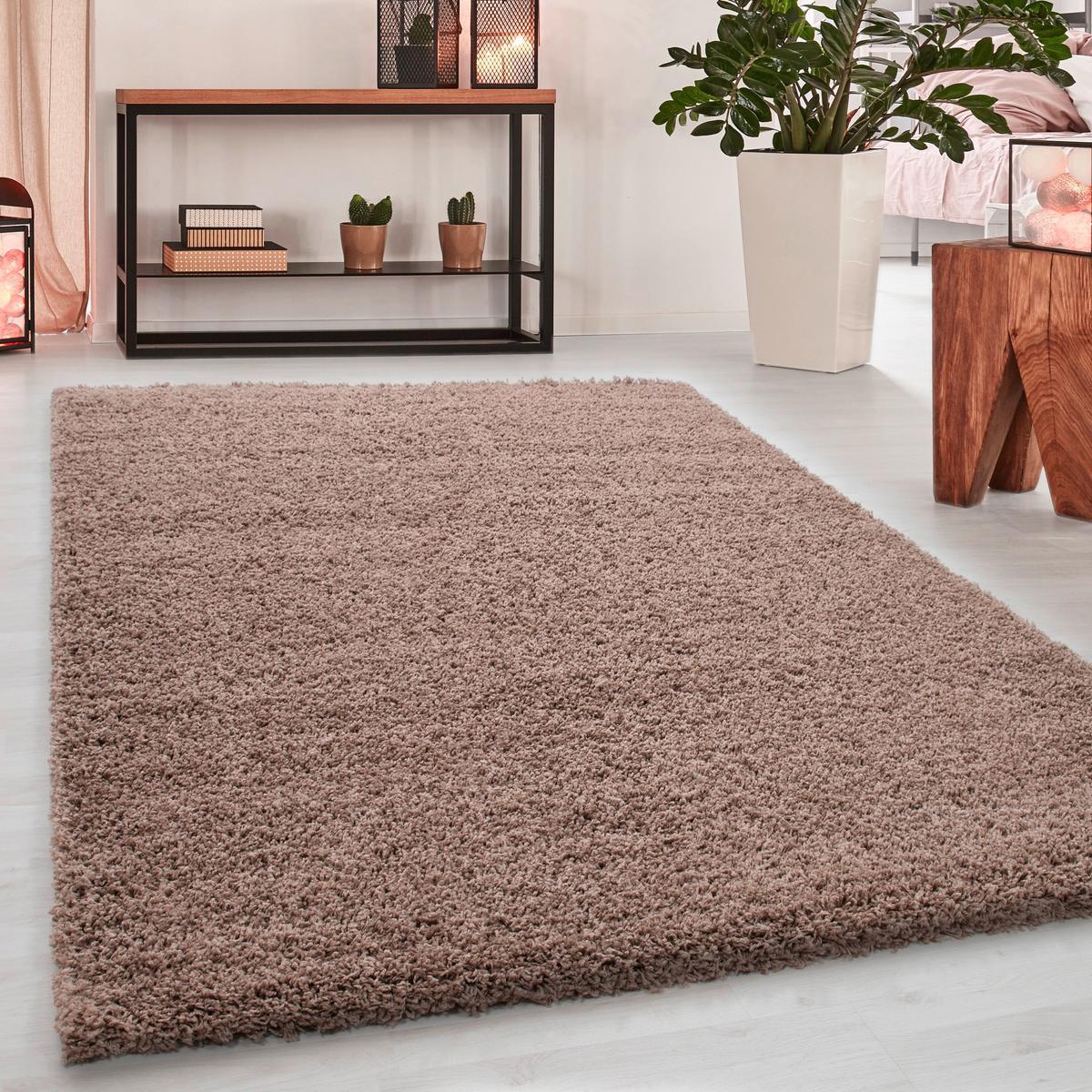 Hochflor Teppich Beige Dream 120x170 cm - Beige, KONVENTIONELL, Textil (120/170cm)