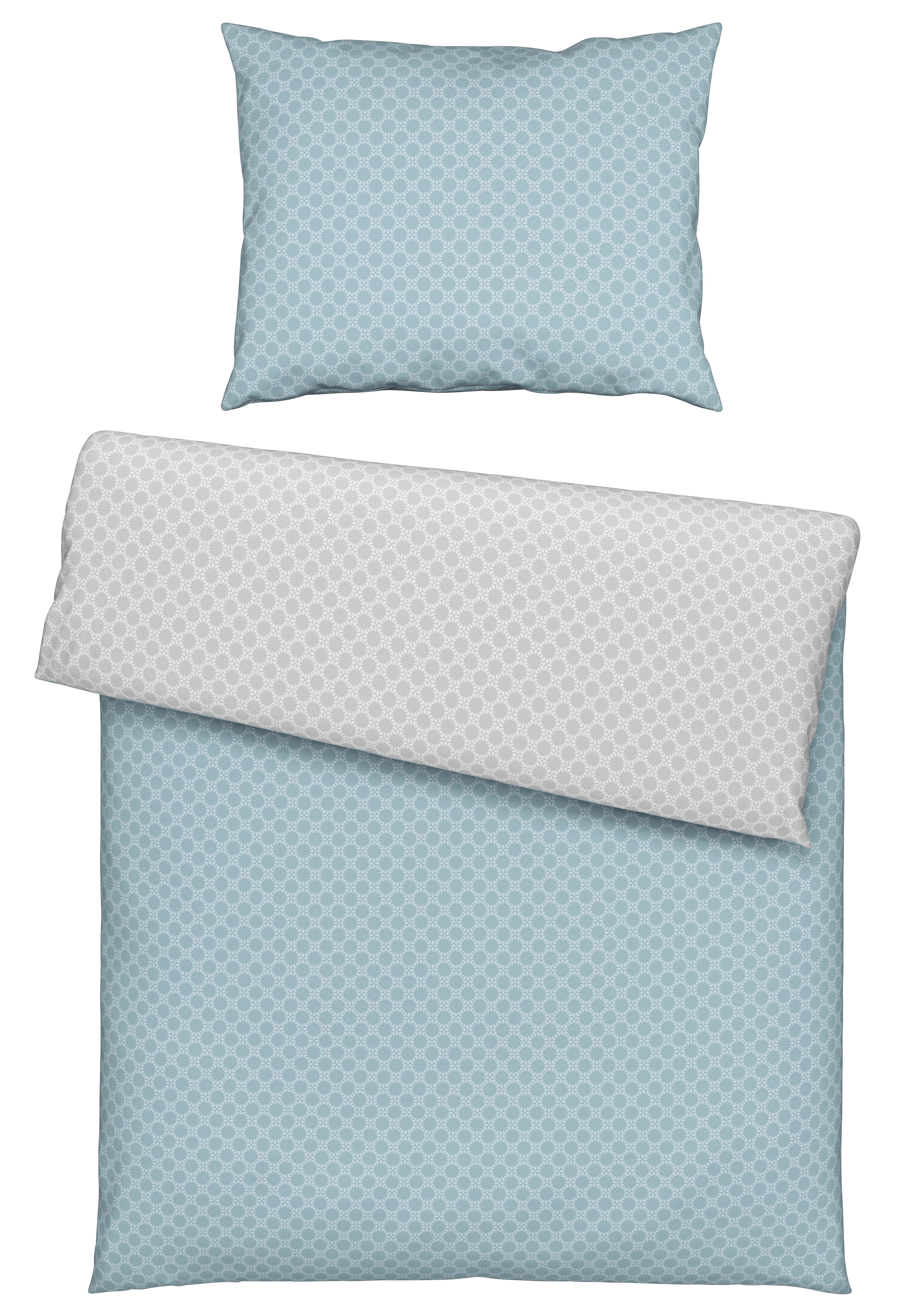 Povlečení Mici, 140/200cm - světle šedá/světle modrá, Konvenční, textil (140/200cm) - Modern Living