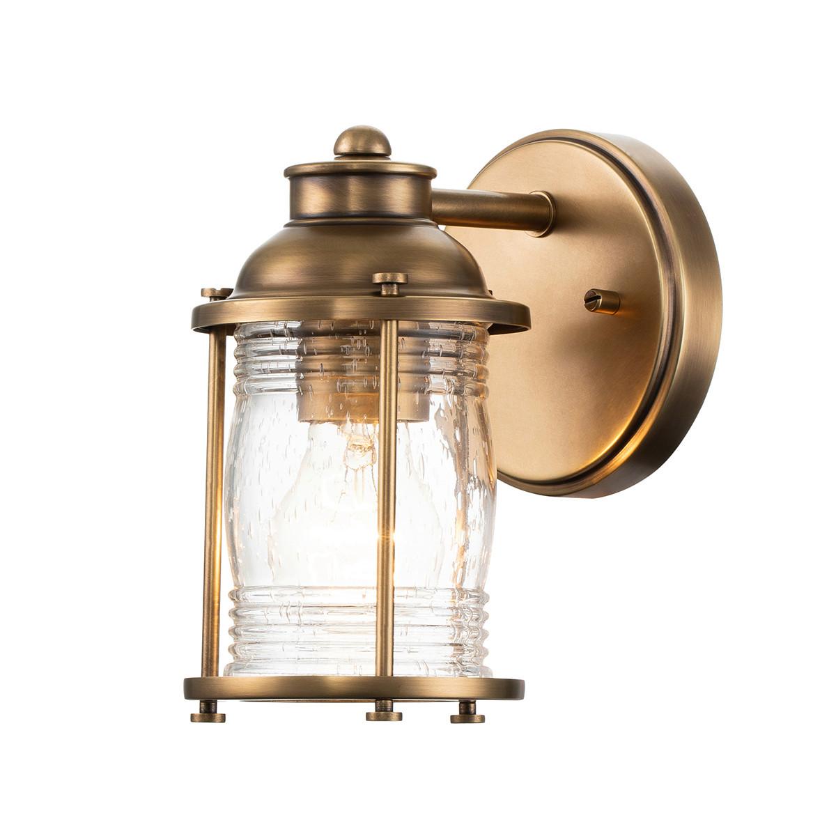 Badezimmer-wandleuchte Qn-Ashlandbay1-Nbr-Bath - Messingfarben, KONVENTIONELL, Glas/Metall (20,6/12,7/16,9cm) - Elstead Lighting