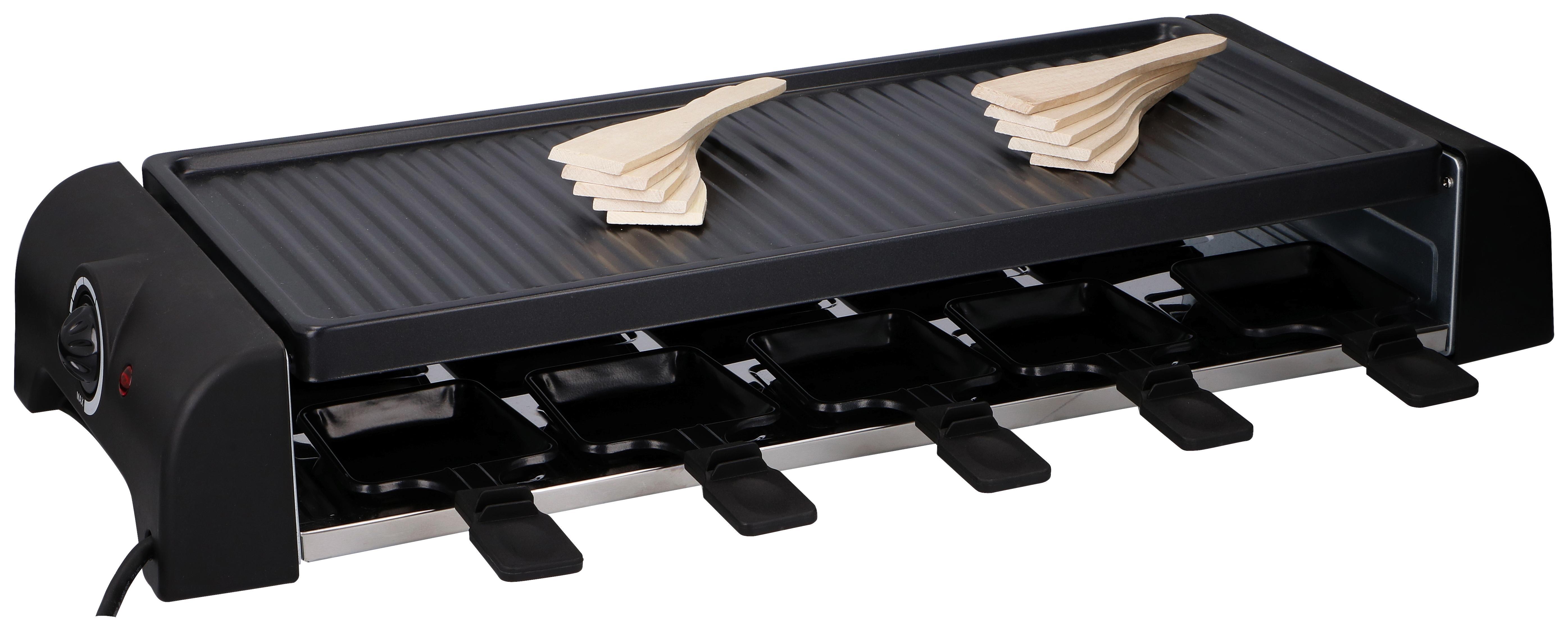 Raclette-Grill Cuisinier Deluxe - Schwarz, MODERN, Kunststoff (63,9/23,8/10cm)