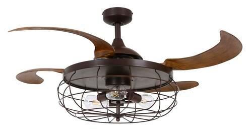 Deckenventilator Fanaway Industri 4-Flügel, Led-Leuchte