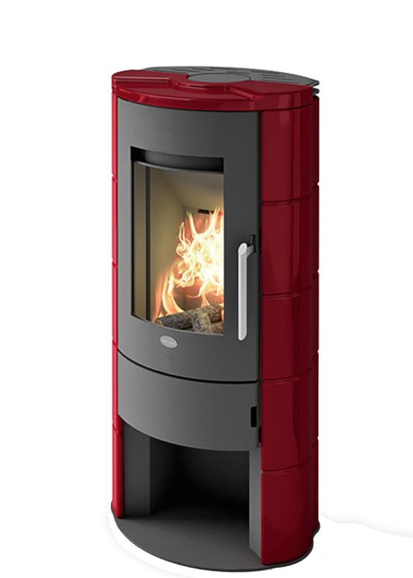 Kaminofen Marica Rot Metall 8kw - Rot, Basics, Metall (55,7/112,9/42,8cm)
