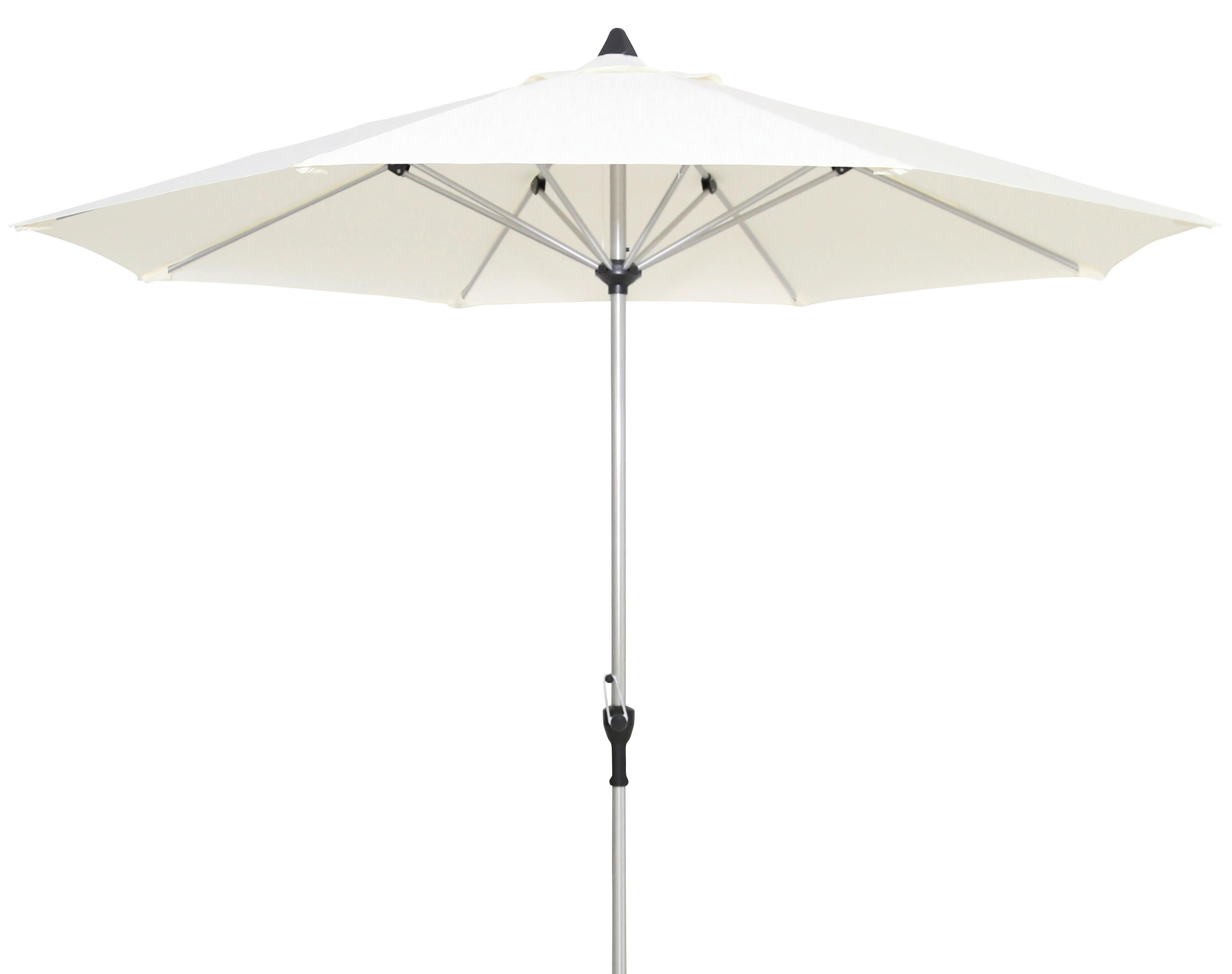 Sonnenschirm Acapole DM: 300 cm mit Schutzhülle Naturfarben - Platinfarben/Naturfarben, Basics, Textil/Metall (300cm) - Gardenson