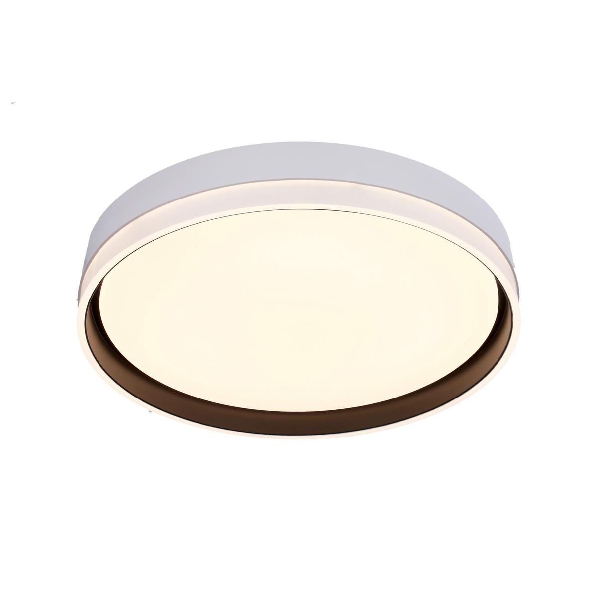 LED-Deckenleuchte 13-11305 Florida - Schwarz/Weiß, KONVENTIONELL, Kunststoff/Metall (40/40/7.5cm)
