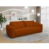 Schlafsofa Supra, Orange B: 245 Cm - Schwarz/Orange, Design, Holz/Textil (245/90/117cm) - MID.YOU