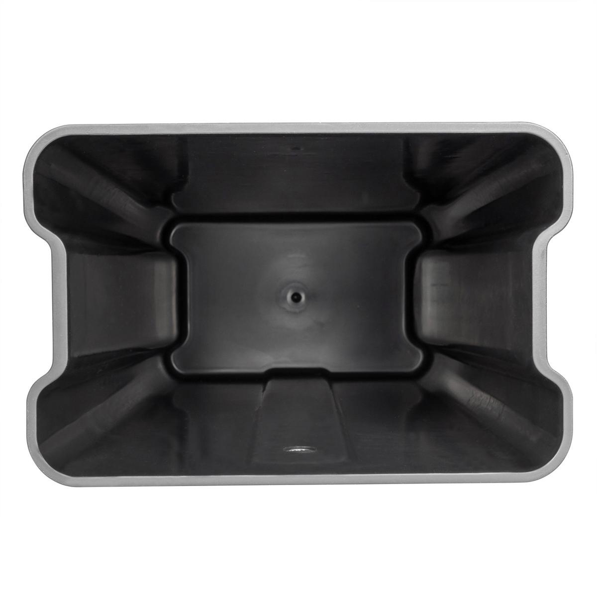 Abfalleimer Clean Natura Schwarz/Walnussfarben B: 31cm - Walnussfarben/Schwarz, MODERN, Kunststoff/Metall (31/62/36cm) - MID.YOU