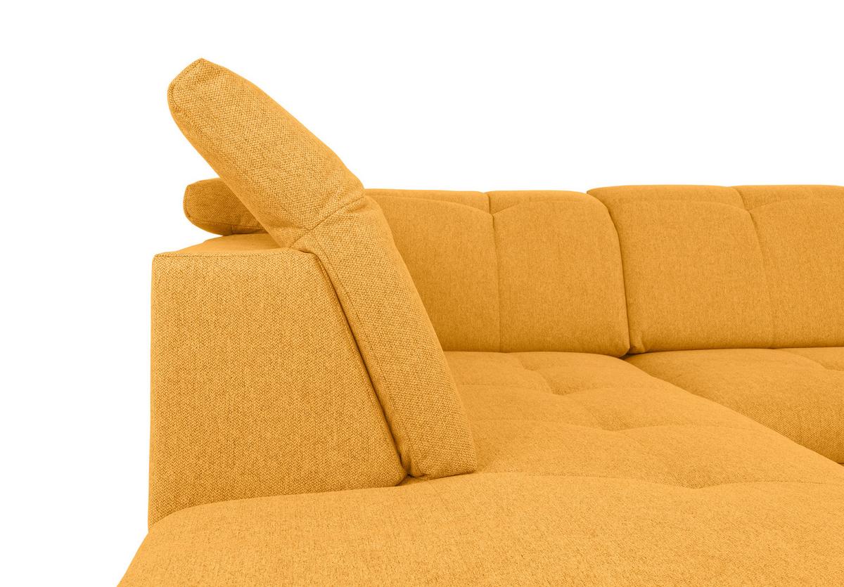 Wohnlandschaft Ramzes Gelb U: 215x328x173 cm - Beige/Gelb, Design, Textil (215/328/173cm) - MID.YOU