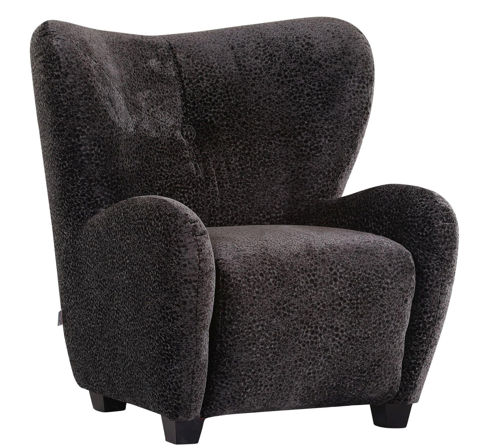 Sessel Fano - Anthrazit/Schwarz, Design, Textil (90/93/92cm) - Livetastic