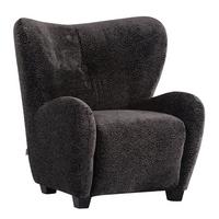 Sessel Fano - Anthrazit/Schwarz, Design, Textil (90/93/92cm) - Livetastic
