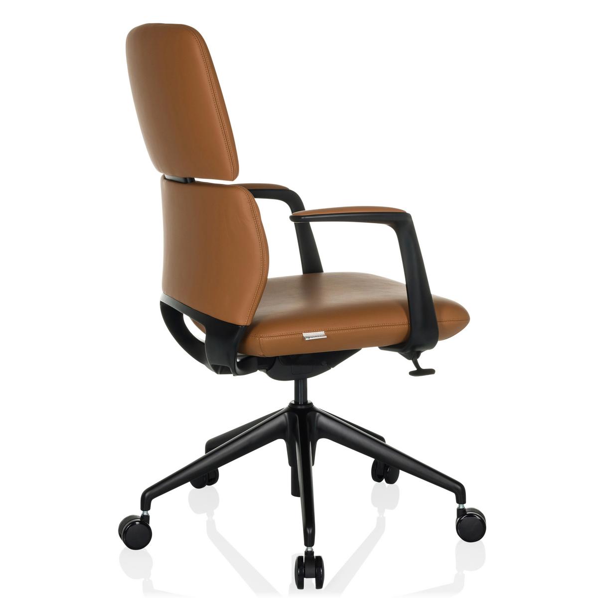 Drehstuhl Camel B: 62 cm - Schwarz, MODERN, Leder/Kunststoff (62/98-108/60cm) - MID.YOU