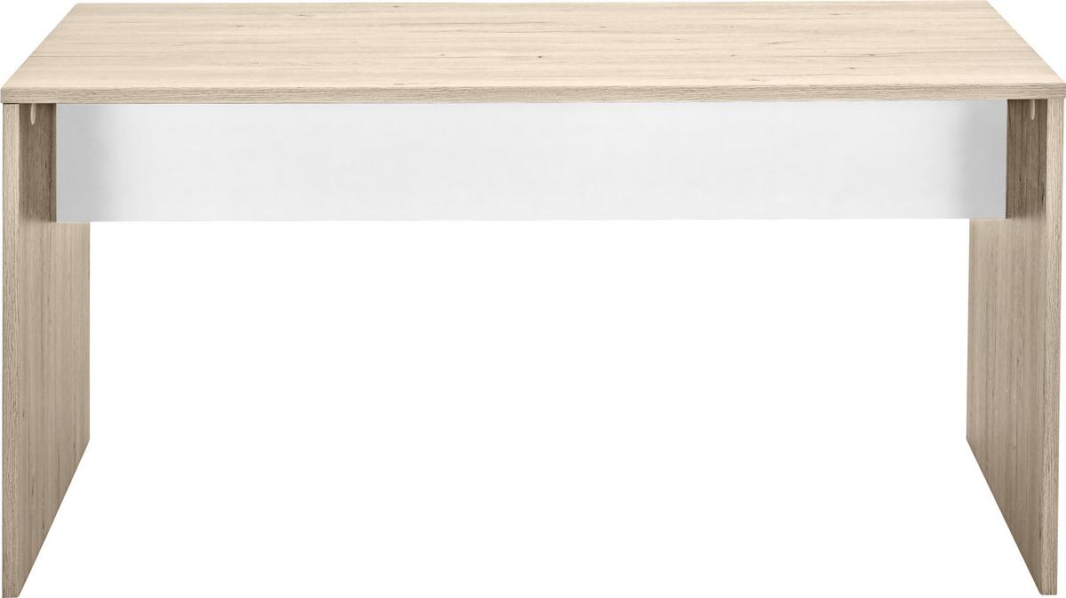Písací stôl CARIBA šírka 140cm - biela/farba duba, Design, kompozitné drevo (140/72/70cm) - MID.YOU