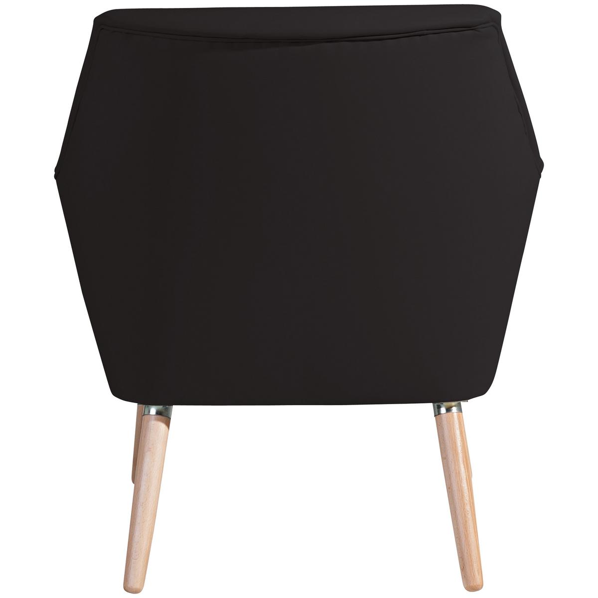 Polstersessel mit Armlehnen Alegro Lederlook Schwarz - Buchefarben/Schwarz, Design, Textil (67/81/71cm) - Max Winzer