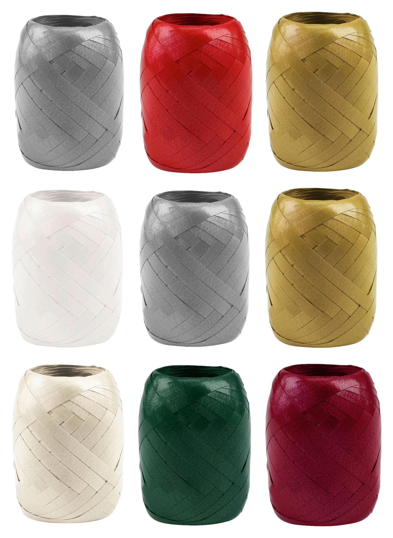 Geschenkband America - Dunkelgrün/Beige, Kunststoff (4,5/6/12cm)