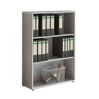 Aktenregal Grau B: 84,4cm - Silberfarben/Grau, MODERN, Holzwerkstoff (84,4/113,6/33cm) - MID.YOU