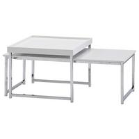 Satztisch Wl6.500 Weiß B: 110 Cm - Chromfarben/Weiß, MODERN, Holzwerkstoff/Metall (110/37/48cm) - MID.YOU