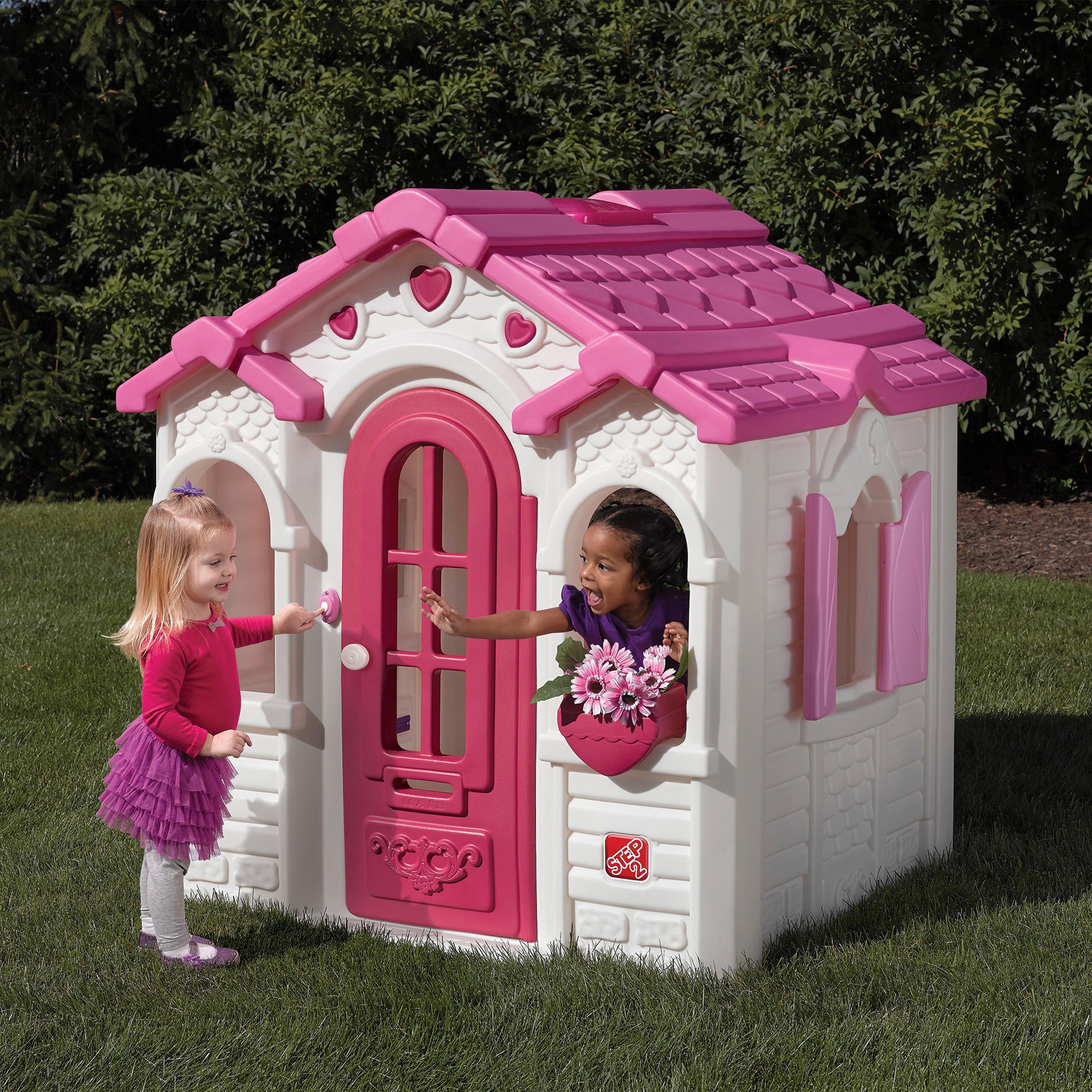 Spielhaus 851999 - Weiß/Rosa, KONVENTIONELL, Kunststoff (119,38/147/135cm) - Ambia Garden