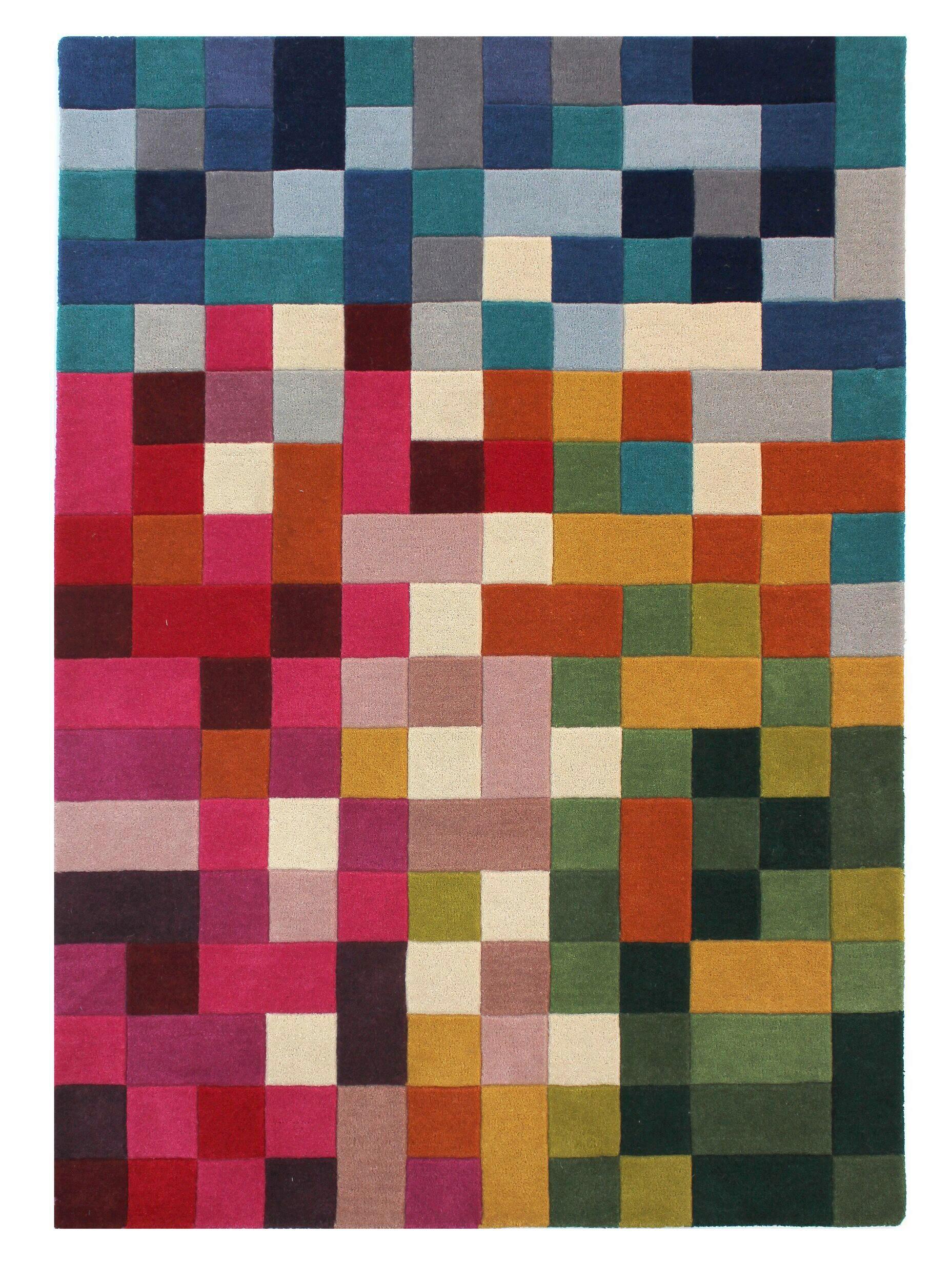 Wollteppich Lucea - Multicolor, KONVENTIONELL, Textil (120/170cm)