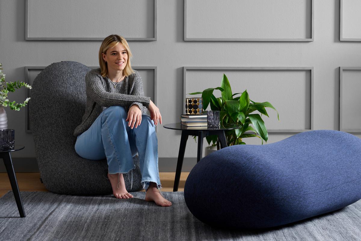 Sitzsack Grau B: 60cm - Grau, MODERN, Textil (60/75/150cm) - Livetastic