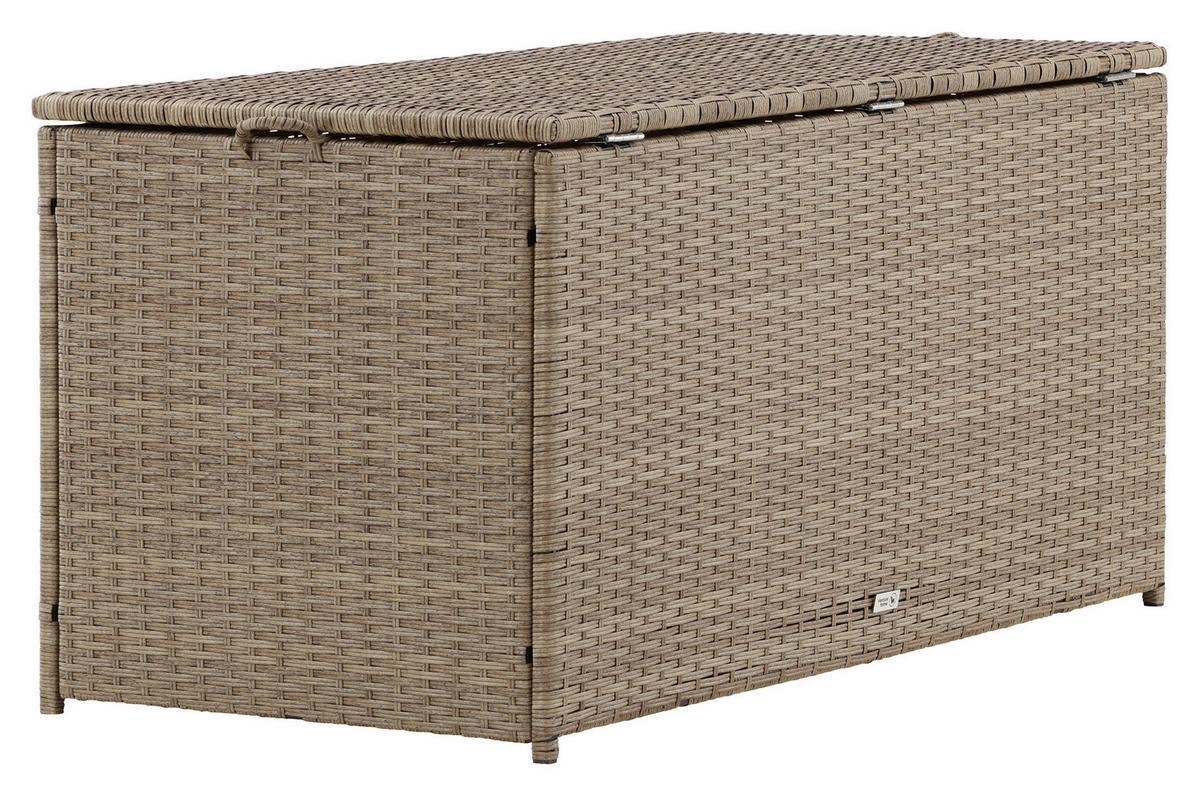 Kissenbox London - Hellbraun, KONVENTIONELL, Kunststoff (130/60/60cm) - Gardenson